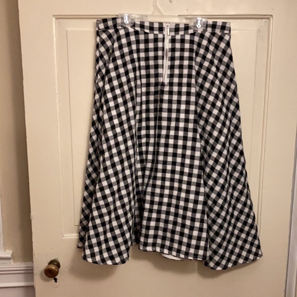 ABS Allen Schwartz Gingham Check Skirt, Size PM - Picture 2 of 6